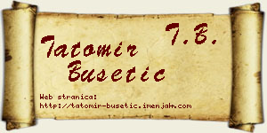 Tatomir Bušetić vizit kartica
